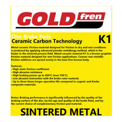 GOLDfren Brake Pads GF309 - K1