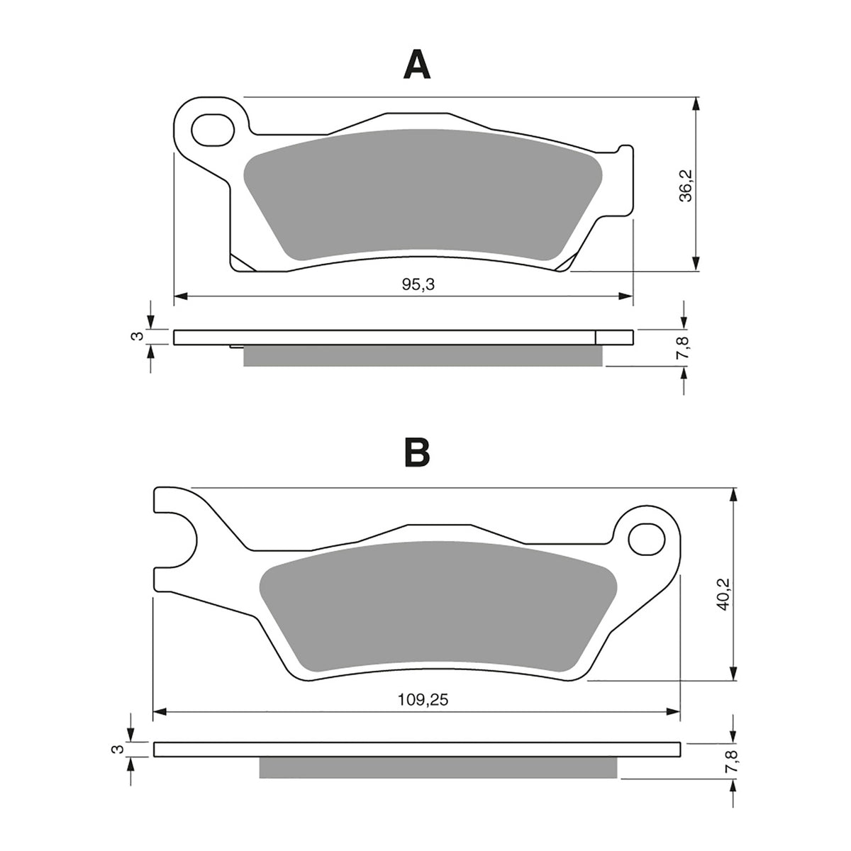 GOLDfren Brake Pads Off-Road Racing GF310 - K5 ( PR450 )