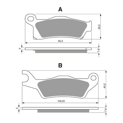 GOLDfren Brake Pads Off-Road Racing GF310 - K5 ( PR450 )