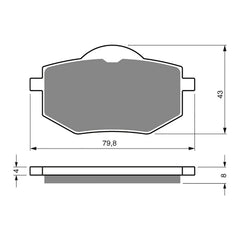 GOLDfren Brake Pads GF322 - S3