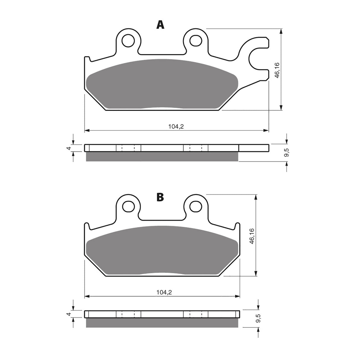 GOLDfren Brake Pads Off-Road Racing GF345 - K5