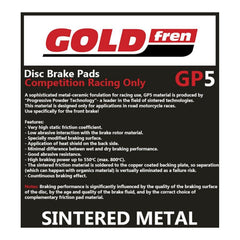 GOLDfren Brake Pads GF369 - GP5 - Indent