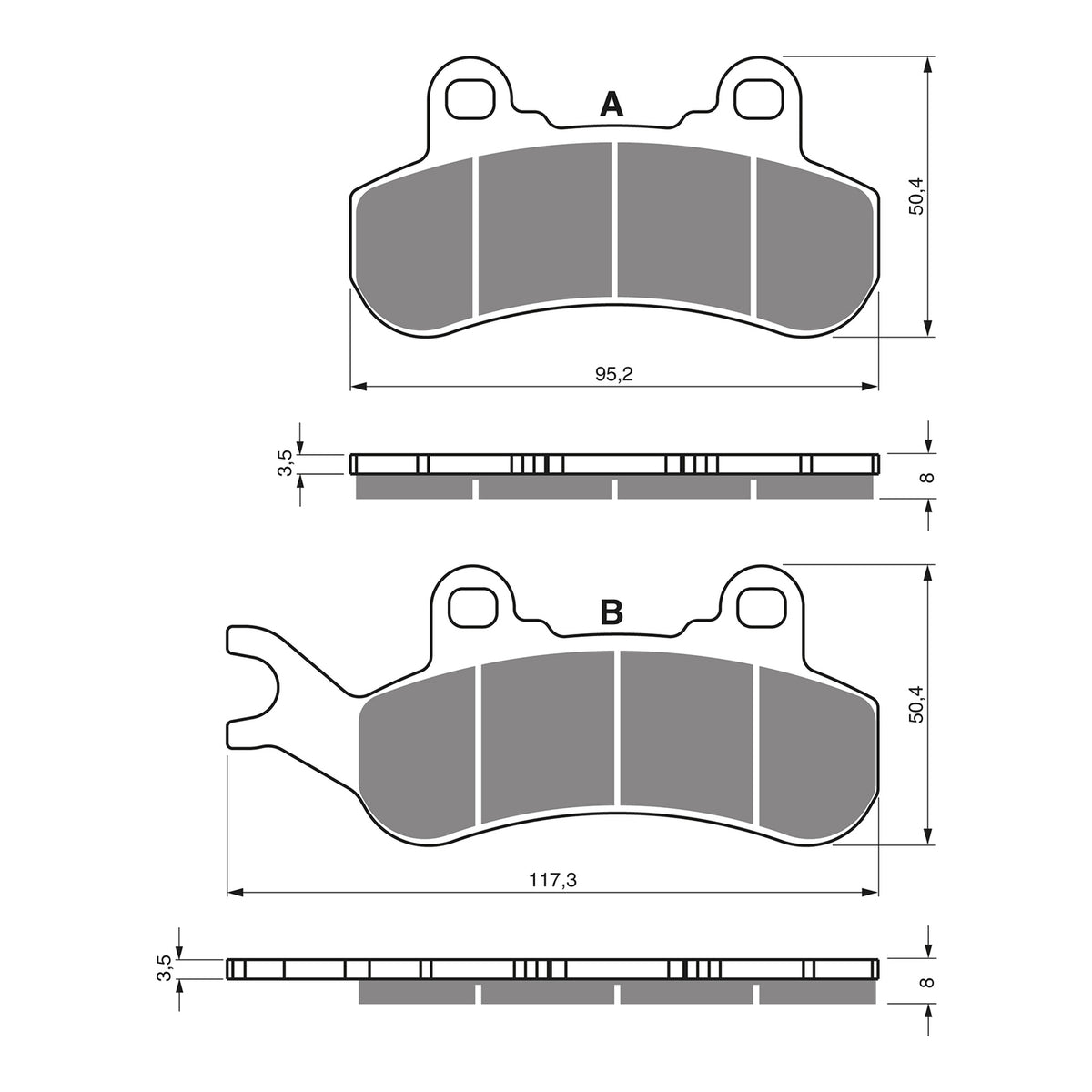 GOLDfren Brake Pads GF376 - K1