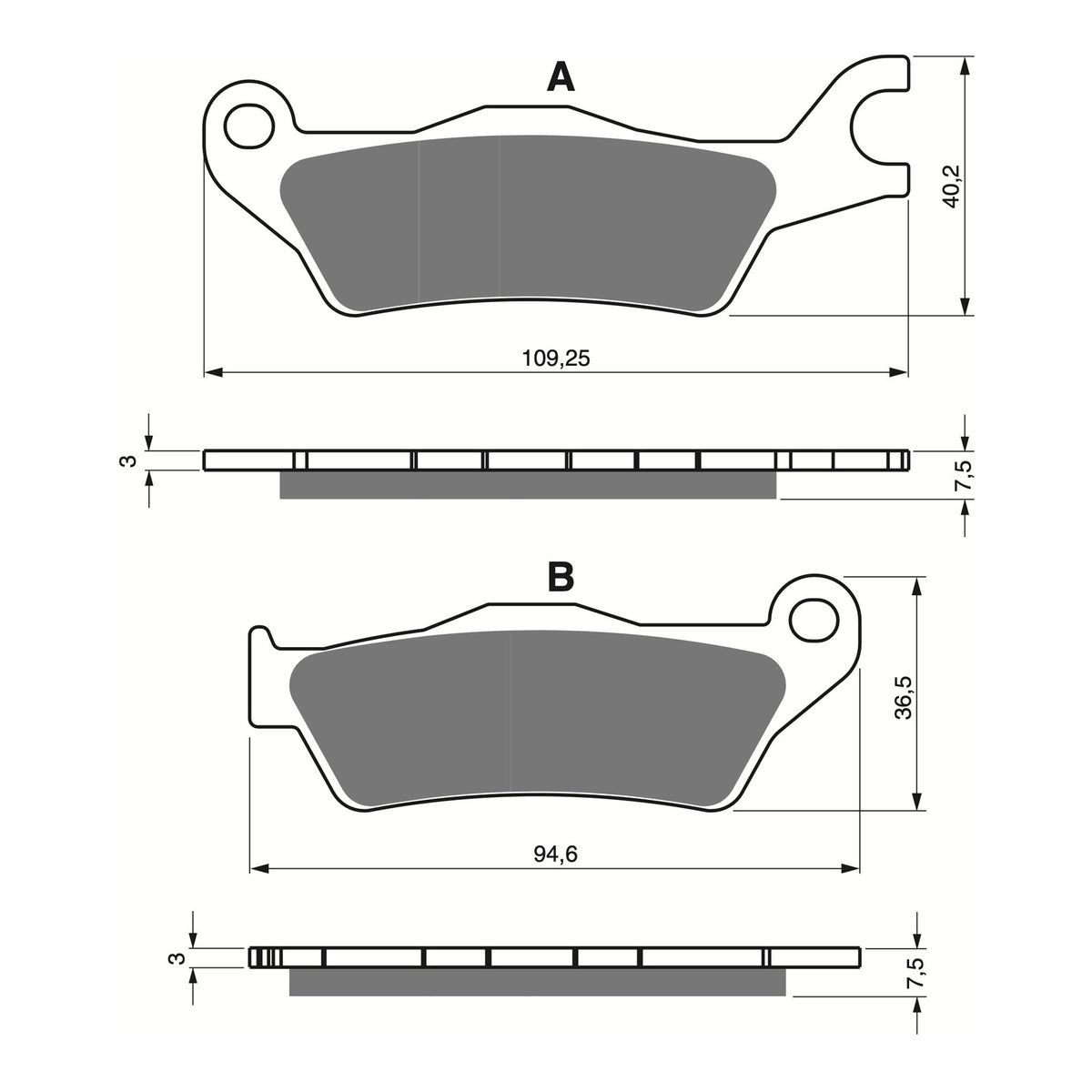 Brake Pads Goldfren Sintered Sports GF381 - S3