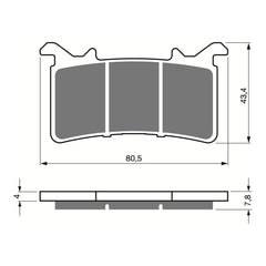 GOLDfren Brake Pads Sintered Sports GF415 - S3