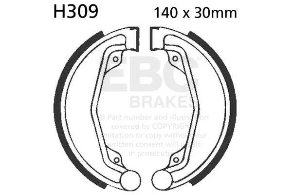 EBC Brake Shoe Set - H309