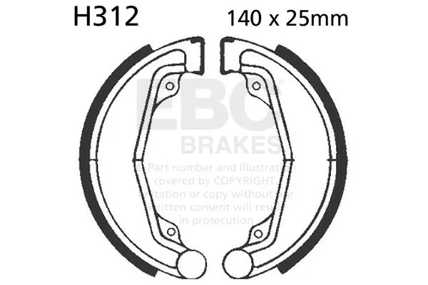 EBC Brake Shoe Set - H312