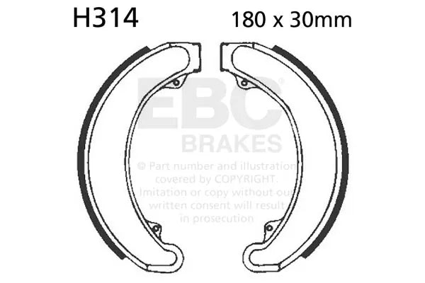 EBC Brake Shoe Set - H314
