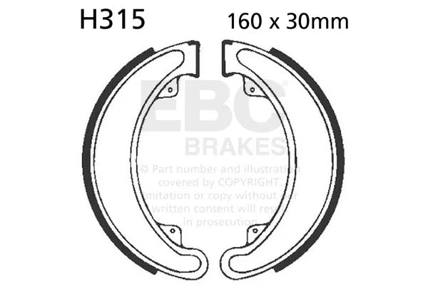 EBC Brake Shoe Set - H315