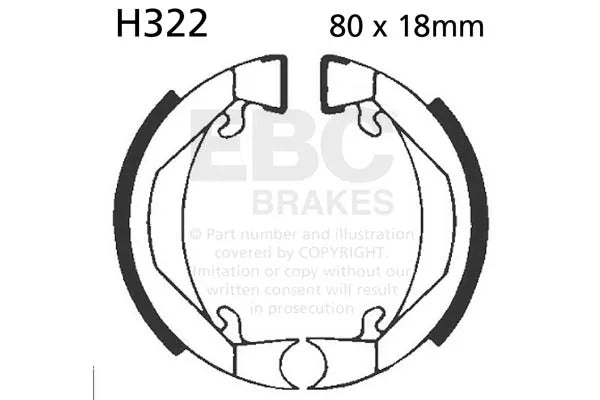 EBC Brake Shoe Set - H322