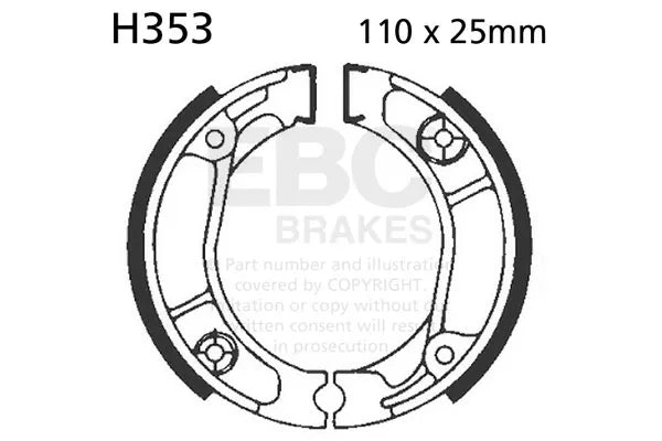 EBC Brake Shoe Set - H353