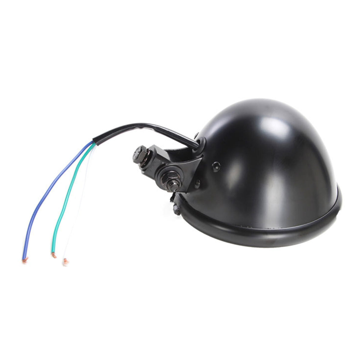 Whites Headlight Bates 5 3/4 Bottom Mount H4 60/55W Black