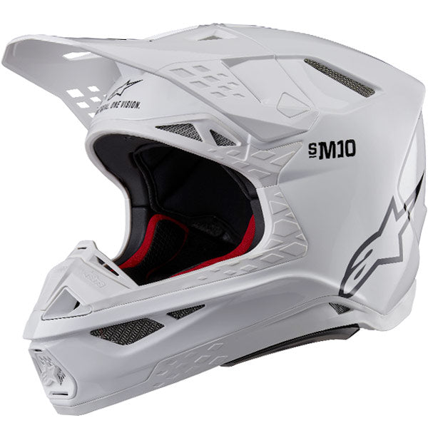 AS8300123 SM10 SUPERTECH SOLID HELMET ECE 22.06 WHITE GLOSSY