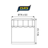 ISON 170 CANISTER OIL FILTER BLACK