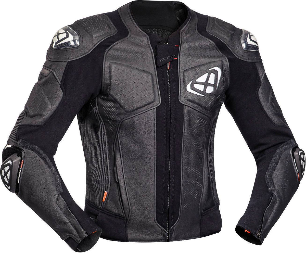 IXON VENDETTA EVO LEATHER JKT BLK/WHT (3XL)