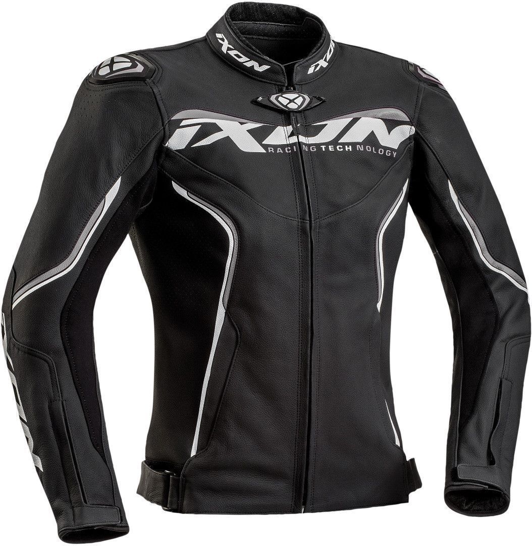 Ixon Trinity Lady Leather Jkt Blk/wht/gry