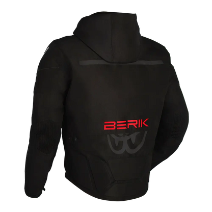 STAR HOODIE (BLACK / FLURO-RED)