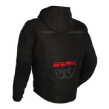 STAR HOODIE (BLACK / FLURO-RED)