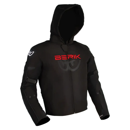 STAR HOODIE (BLACK / FLURO-RED)