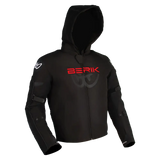 STAR HOODIE (BLACK / FLURO-RED)