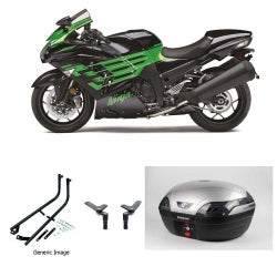 S48 Astra Silver Topbox Kit ZX-14 & ZX-14R 06-25 - K099S48BPSIL