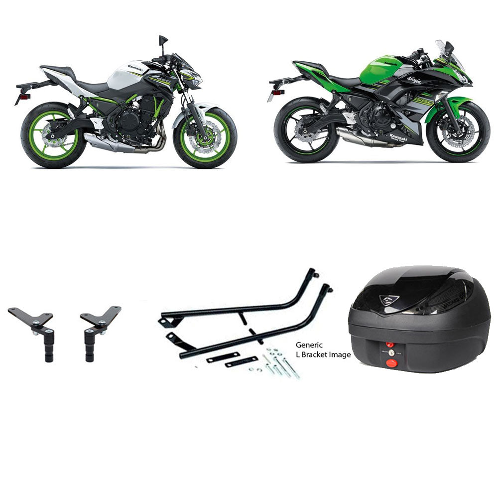 V36 Wizard Black Topbox Kit NINJA 650 & Z 650 17-24 - K117V36BPBLK