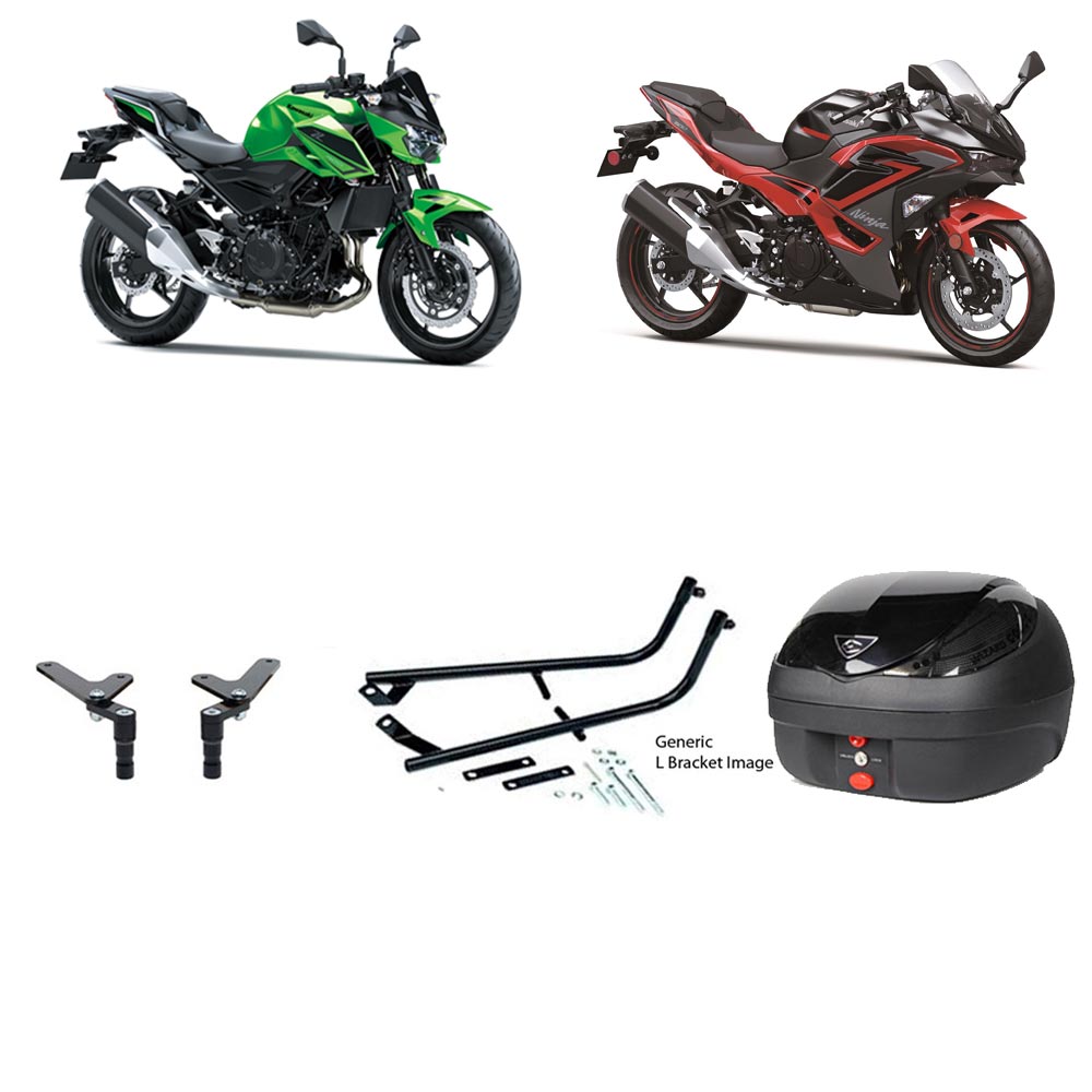 V36 Wizard Black Topbox Kit NINJA 500 & Z 500 24-25 - K123V36BPBLK