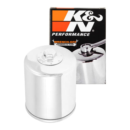 K&N OIL FILTER: H.D. V/ROD (CHROME)