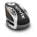Kovix Alarm Disc Lock KNX-6 Brushed Metal with Reminder Cable & Mount