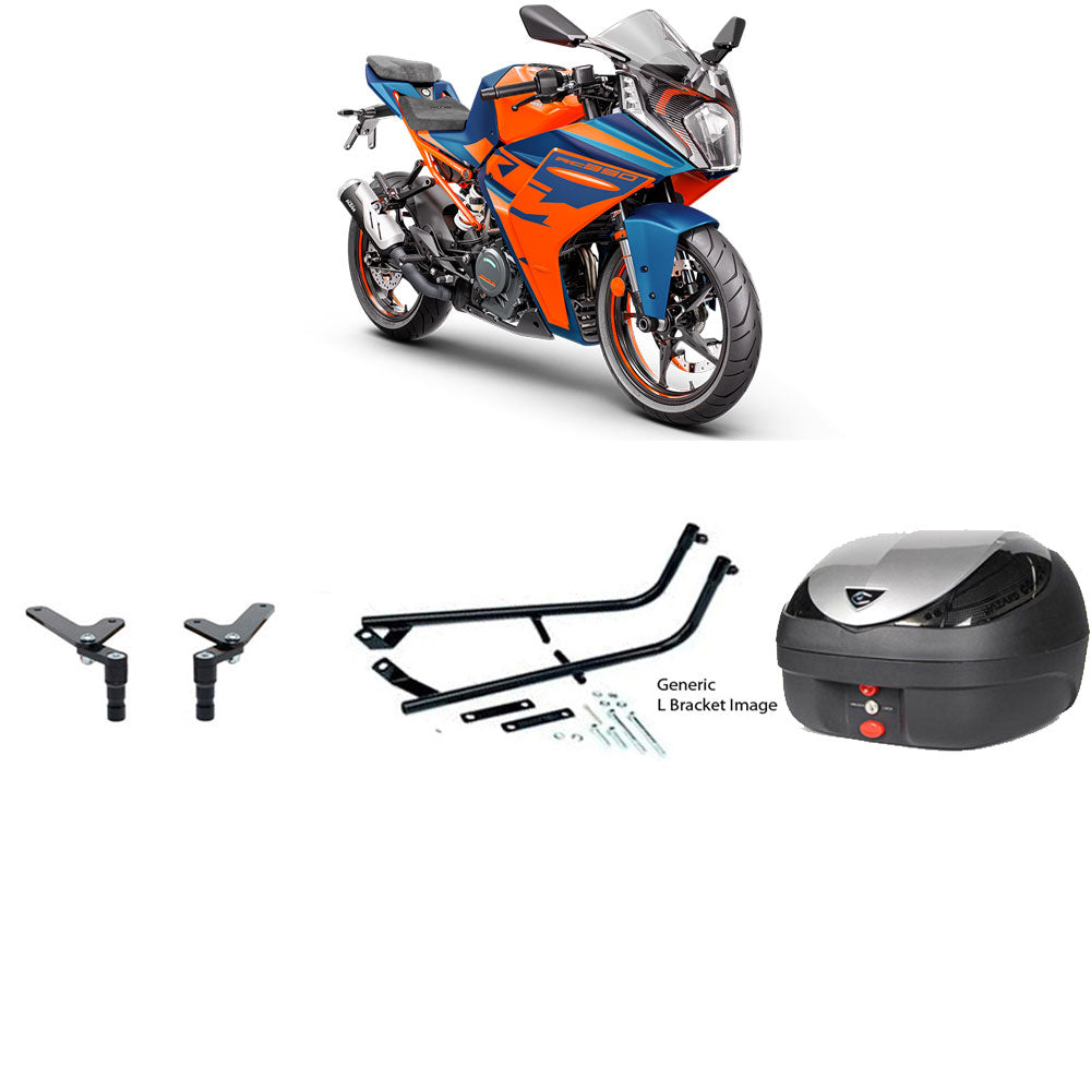 V36 Wizard Silver Topbox Kit KTM RC 390 22-23 - KT024V36BPSIL