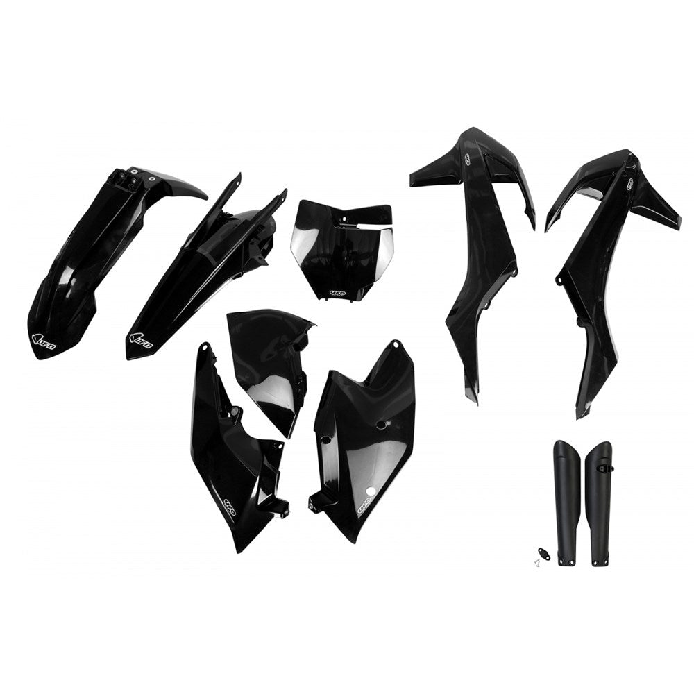 UFO KTM SX/SXF 16-18 Full Plastics Kit (BLK) No SX250 2016 (WAS Ktkit517E001)