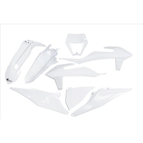 UFO KTM Plastics Kit W/Headlight EXC/EXC-F 20-23 (WHT) (Will Become Ktkit527FE042)