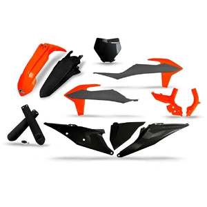 UFO KTM Plastics Kit SE/LE SX/SX-F 19-21 Org/GRY/BLK (INCL. Fork Silders/Frame Guards)