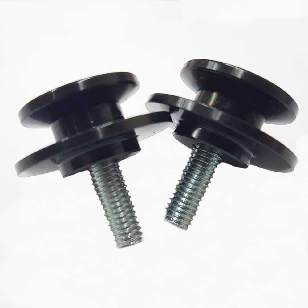 OGGY KNOBBS LOW PROFILE REAR PICK UP SPOOLS - M6 x 1 BLACK - LPSPU06BLK