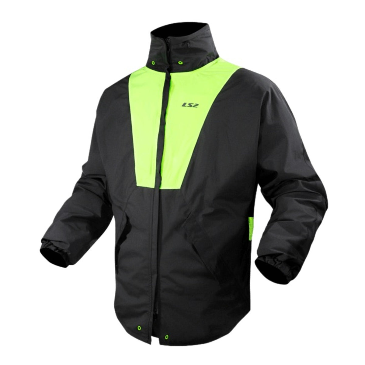 LS2 X-Rain Jacket - Black / Hi-Vis Yellow