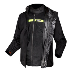LS2 Riva Men's Jacket - Light Grey / Hi-Vis Orange