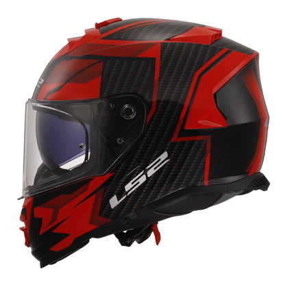 LS2 FF800 Storm II Tracker Helmet - Black / Red 06