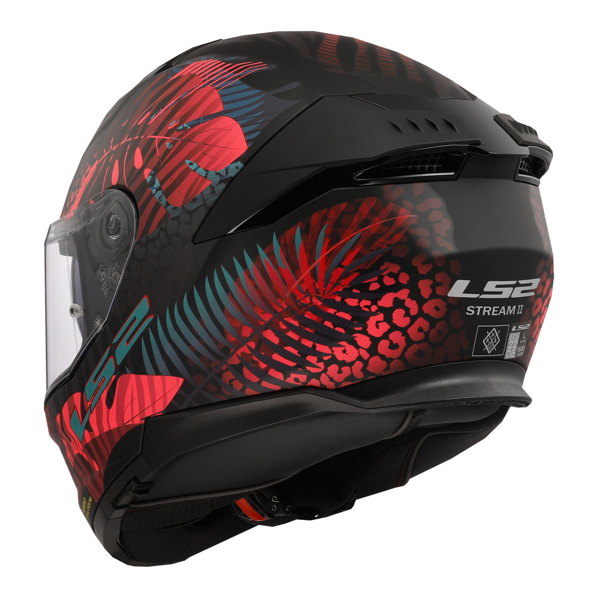 LS2 FF808 Stream II Jungle Helmet - Matte Black / Pink / Blue 06