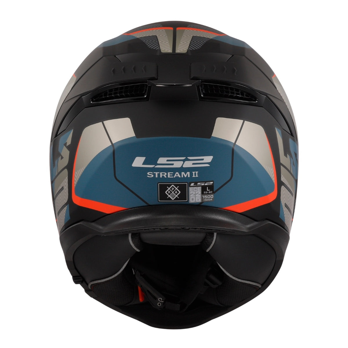 LS2 FF808 Stream II Road Helmet - Matte Black / Blue 06