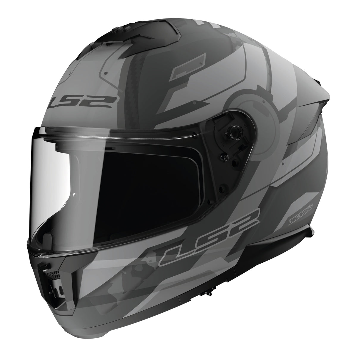 LS2 FF808 Stream II Shadow Helmet - Matte Titanium / Grey 06