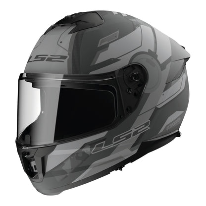 LS2 FF808 Stream II Shadow Helmet - Matte Titanium / Grey 06