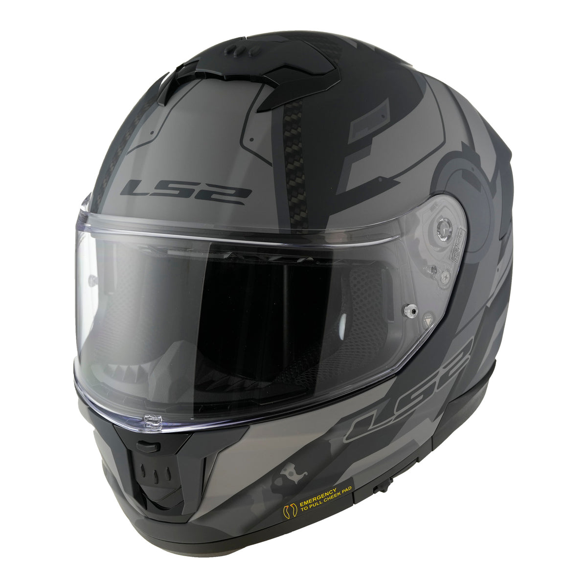 LS2 FF808 Stream II Shadow Helmet - Matte Titanium / Grey 06