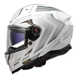 LS2 FF811 Vector II Alizer - Matte White / Silver 06