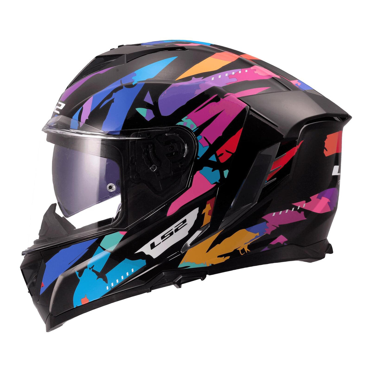 LS2 FF818 Storm III Kaos Helmet - Black / Purple / Blue