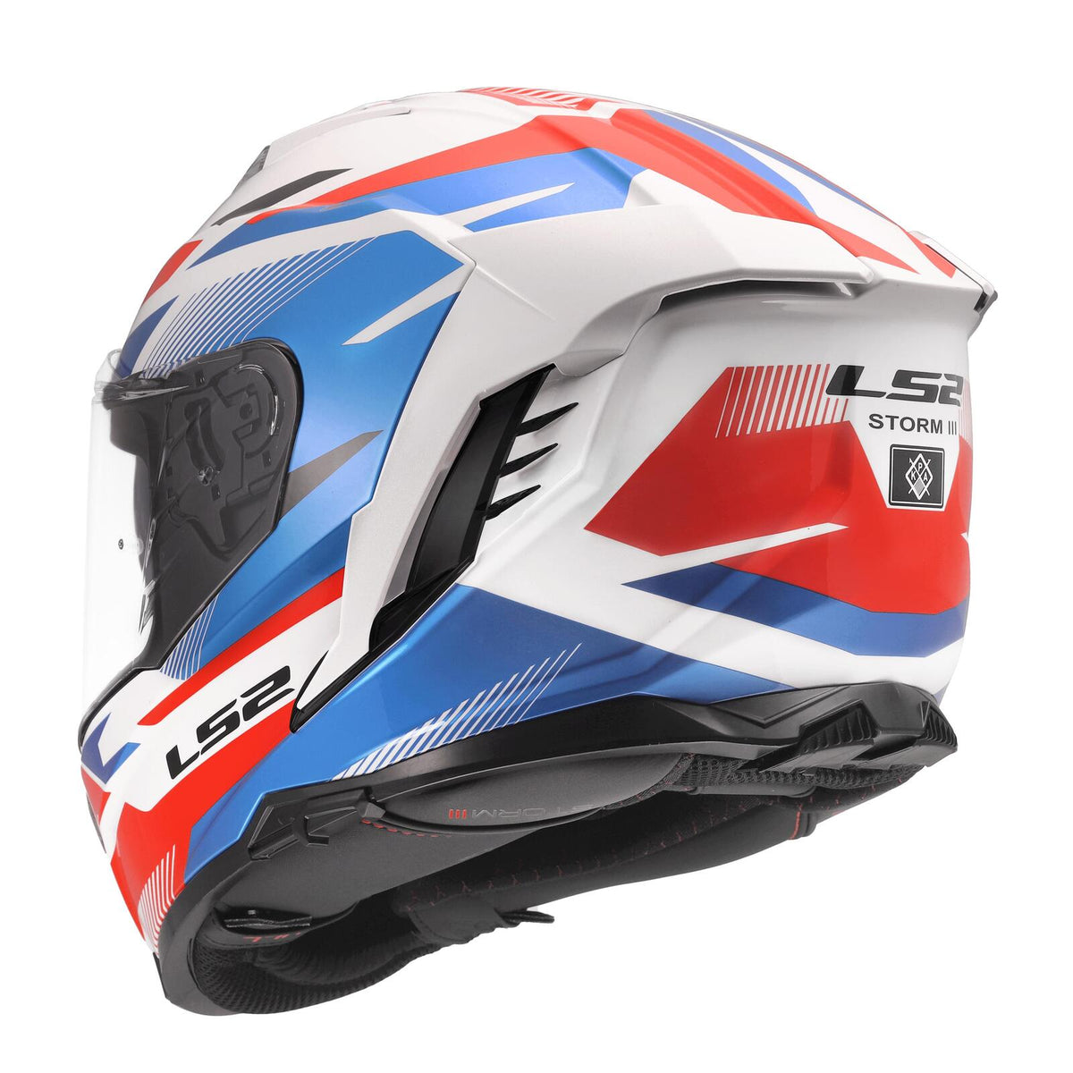 LS2 FF818 Storm III Komai Helmet - Whites / Blue / Red