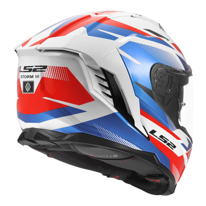LS2 FF818 Storm III Komai Helmet - Whites / Blue / Red