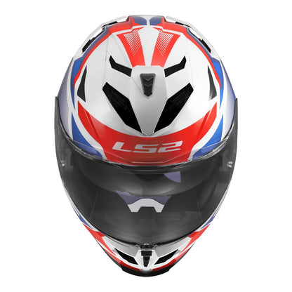 LS2 FF818 Storm III Komai Helmet - Whites / Blue / Red