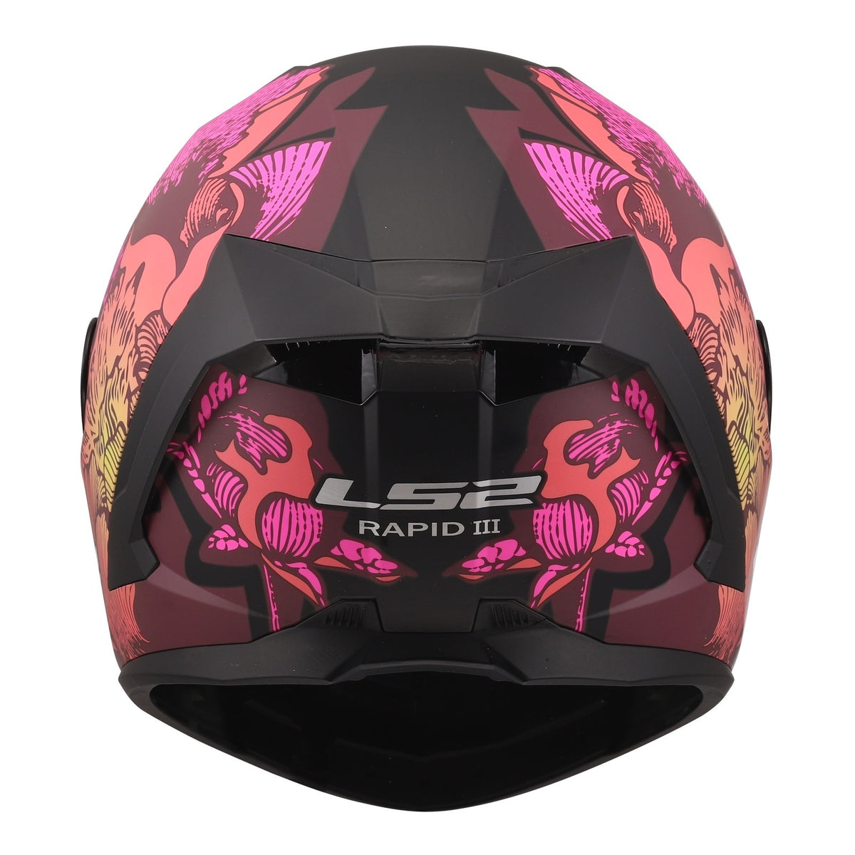LS2 FF820 Rapid III Popppies Helmet - Black / Pink