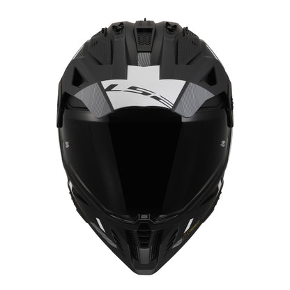 LS2 MX702 Pioneer II Hill Helmet - Matte Black / White 06
