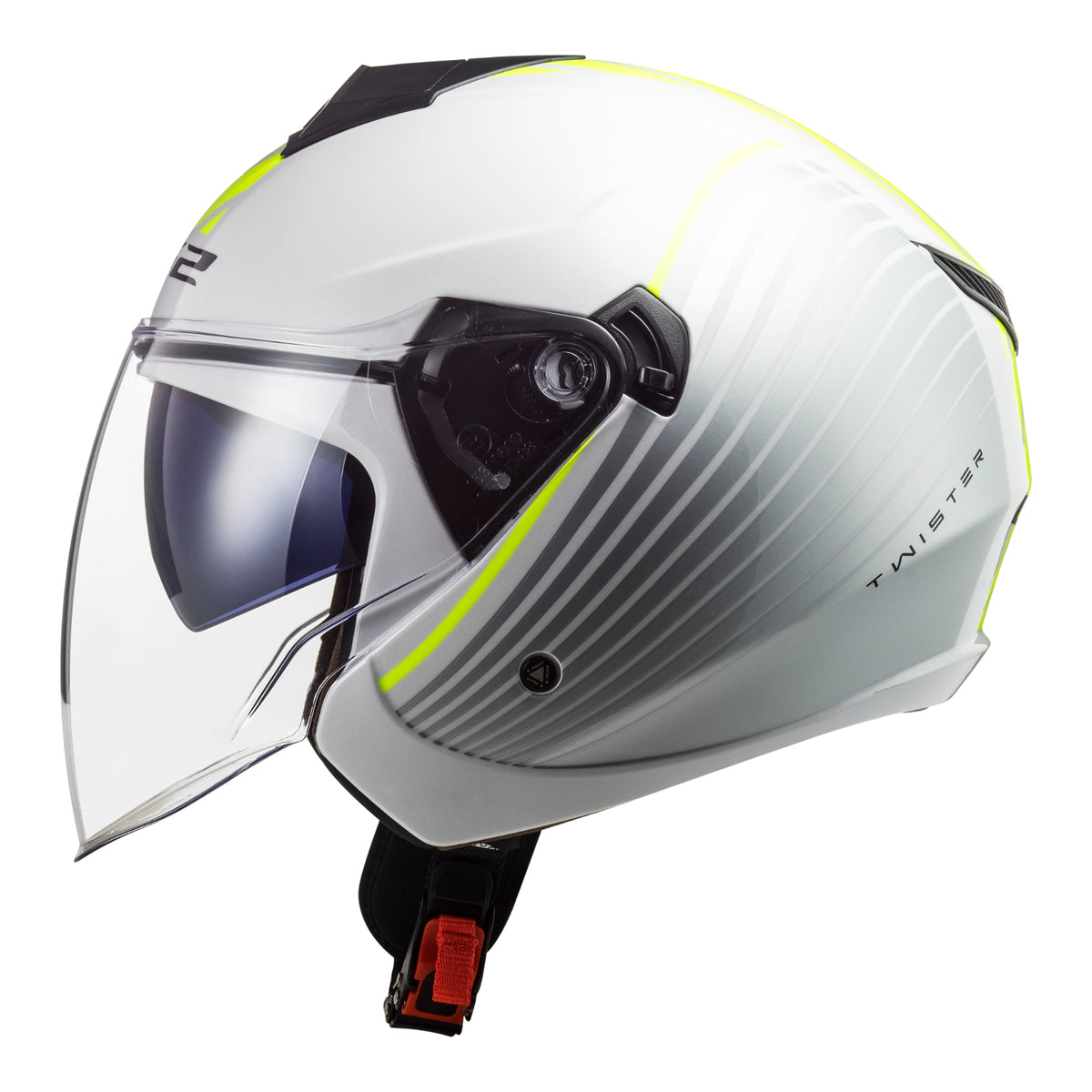 LS2 OF573 Twister II Luna Helmet - White / Silver